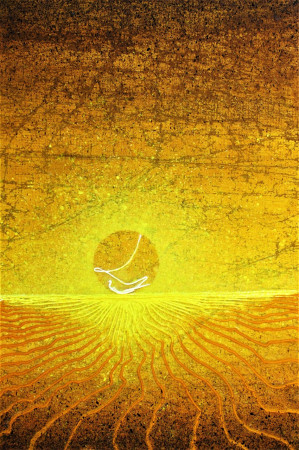 1017-003  Verso la luce.  (polim. mis.cm. 60x90)